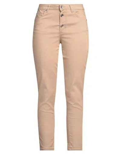 LIU •JO LIU •JO WOMAN PANTS BEIGE SIZE 30 COTTON, POLYESTER, ELASTANE