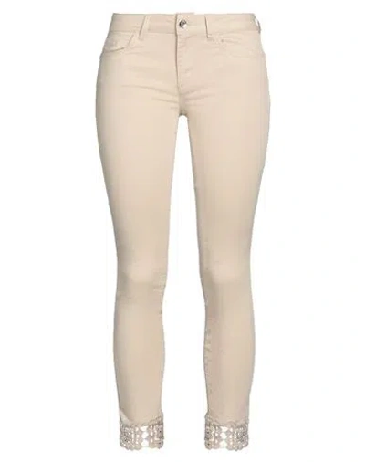 Liu •jo Woman Pants Beige Size 31w-28l Cotton, Elastane In Neutral