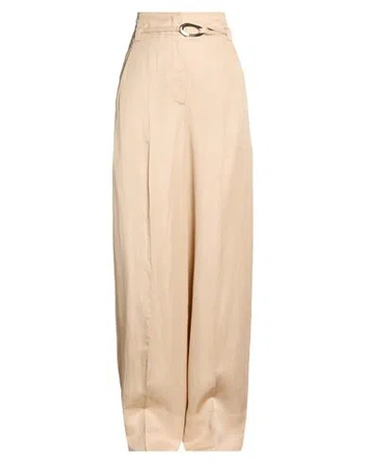 Liu •jo Woman Pants Beige Size 8 Linen, Viscose In Neutral
