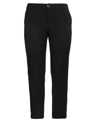 LIU •JO LIU •JO WOMAN PANTS BLACK SIZE 10 POLYESTER, VISCOSE, ELASTANE