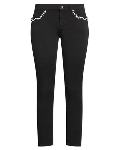 Liu •jo Woman Pants Black Size 28w-28l Cotton, Elastane