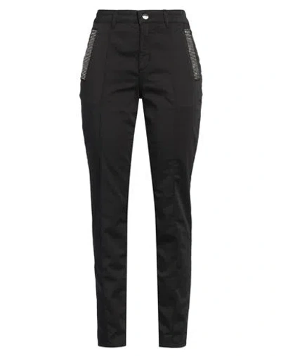 Liu •jo Woman Pants Black Size Xl Cotton, Polyester, Elastane