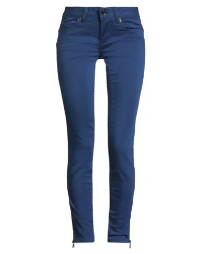 Liu •jo Woman Pants Blue Size 25w-30l Cotton, Polyester, Elastane