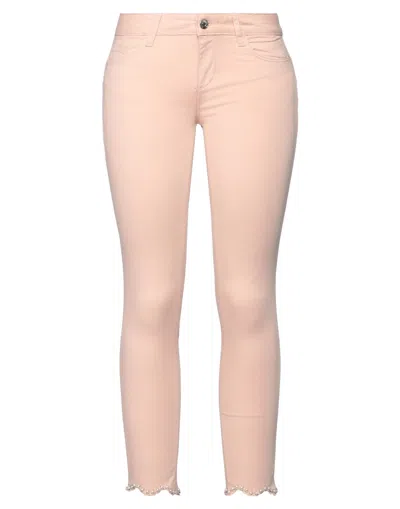 Liu •jo Woman Pants Blush Size 27w-28l Cotton, Elastane In Pink