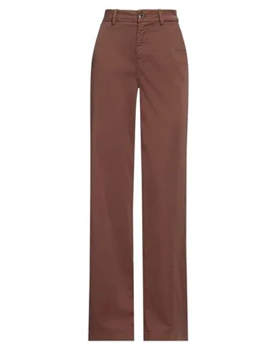 Liu •jo Woman Pants Brown Size 25 Cotton, Elastane