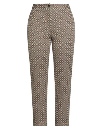 Liu •jo Woman Pants Camel Size 12 Polyester, Cotton, Metallic Polyester, Polyamide, Elastane