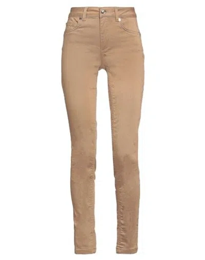 Liu •jo Woman Pants Camel Size 25w-30l Cotton, Polyester, Elastane In Beige