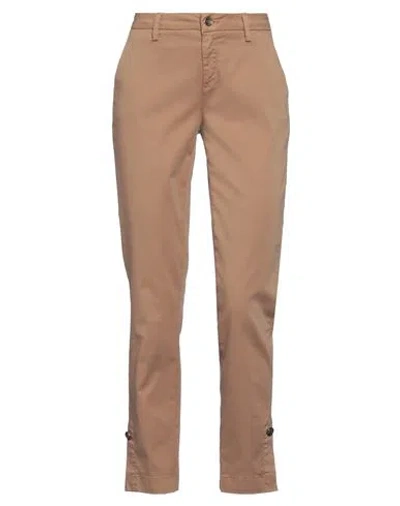 Liu •jo Woman Pants Camel Size 26 Cotton, Elastane In Brown