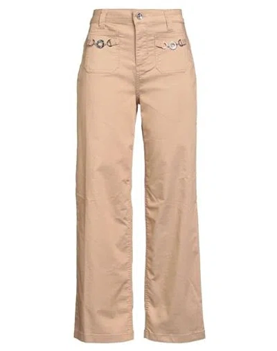 Liu •jo Woman Pants Camel Size 28 Cotton, Polyester, Elastane In Neutral