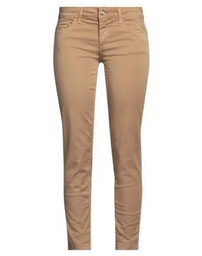 Liu •jo Woman Pants Camel Size 28w-28l Cotton, Elastane In Beige