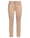 Liu •jo Woman Pants Camel Size 28w-28l Cotton, Polyester, Elastane In Beige