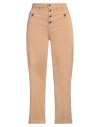 Liu •jo Woman Pants Camel Size 31 Cotton, Elastane In Beige