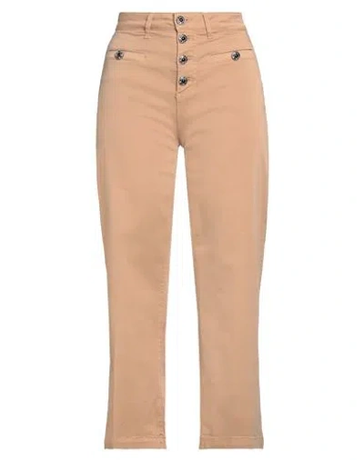 Liu •jo Woman Pants Camel Size 31 Cotton, Elastane In Beige
