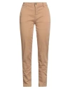 Liu •jo Woman Pants Camel Size 31 Cotton, Elastane In Brown
