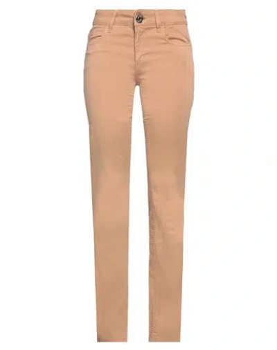 Liu •jo Woman Pants Camel Size 32w-34l Cotton, Elastane In Beige