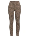Liu •jo Woman Pants Camel Size 6 Polyester, Cotton, Metallic Polyester, Nylon, Elastane In Beige