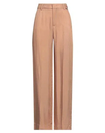 Liu •jo Woman Pants Camel Size 6 Viscose, Linen In Beige