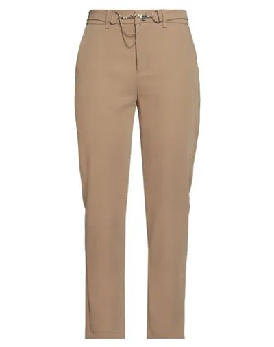 Liu •jo Woman Pants Camel Size 8 Polyester In Sand