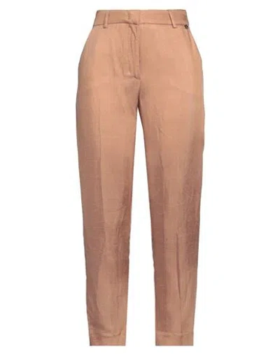 Liu •jo Woman Pants Camel Size 8 Viscose, Linen In Beige