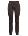 Liu •jo Woman Pants Chocolate Brown Size 26 Cotton, Polyester, Elastane