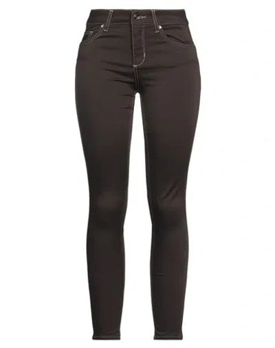 Liu •jo Woman Pants Chocolate Brown Size 26 Cotton, Polyester, Elastane