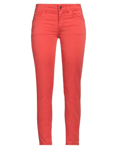 LIU •JO LIU •JO WOMAN PANTS CORAL SIZE 27W-28L COTTON, ELASTANE