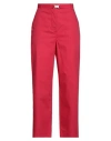 Liu •jo Woman Pants Coral Size 8 Cotton In Red