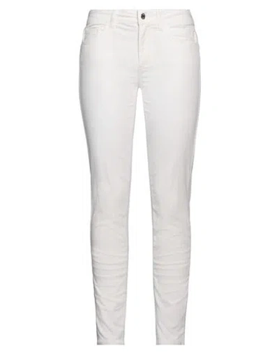 Liu •jo Woman Pants Cream Size 26 Cotton, Elastane In White