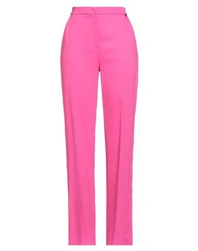 Liu •jo Woman Pants Fuchsia Size 12 Viscose, Polyester, Elastane In Pink