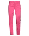 Liu •jo Woman Pants Fuchsia Size 26w-28l Cotton, Elastane In Pink
