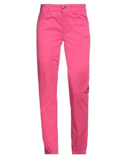 Liu •jo Woman Pants Fuchsia Size 26w-28l Cotton, Elastane In Pink