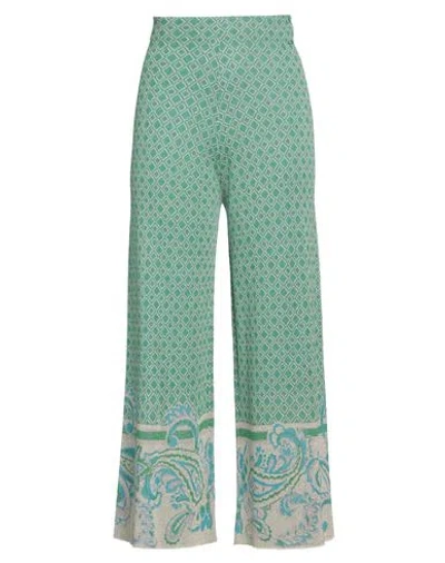 Liu •jo Woman Pants Green Size M Viscose, Polyamide, Metallic Fiber