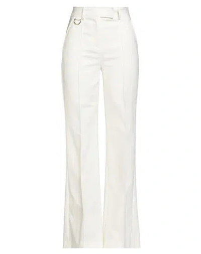 Liu •jo Woman Pants Ivory Size 10 Cotton, Polyamide, Elastane In White