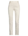 Liu •jo Woman Pants Ivory Size 25 Cotton, Elastane In White