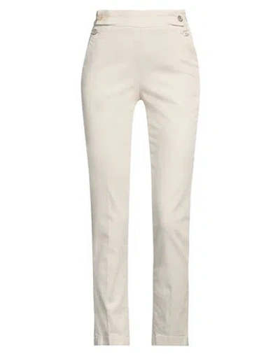 Liu •jo Woman Pants Ivory Size 25 Cotton, Elastane In White