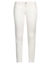 Liu •jo Woman Pants Ivory Size 28 Cotton, Polyester, Elastane In White