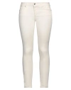Liu •jo Woman Pants Ivory Size 29w-30l Cotton, Polyester, Elastane In White
