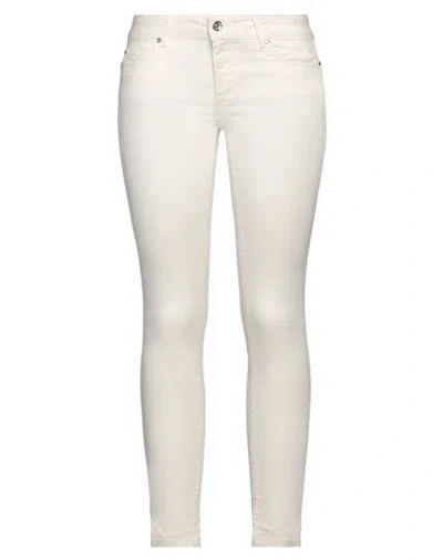 Liu •jo Woman Pants Ivory Size 29w-30l Cotton, Polyester, Elastane In White