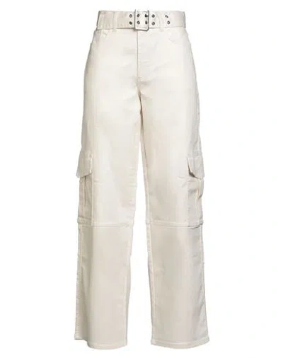 Liu •jo Woman Pants Ivory Size 31 Cotton, Polyester, Elastane In White