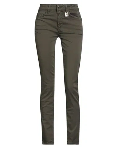 Liu •jo Woman Pants Khaki Size 25w-30l Cotton, Elastane In Gray