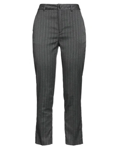 Liu •jo Woman Pants Lead Size 10 Polyester, Viscose, Elastane, Metallic Fiber In Gray