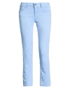 Liu •jo Woman Pants Light Blue Size 24w-28l Cotton, Elastane