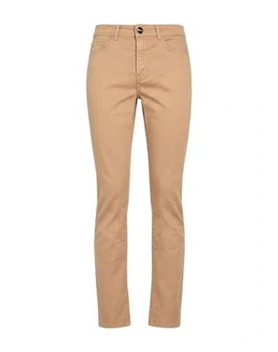Liu •jo Woman Pants Light Brown Size 26w-30l Cotton, Elastane In Neutral