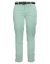 Liu •jo Woman Pants Light Green Size 24 Cotton, Elastane