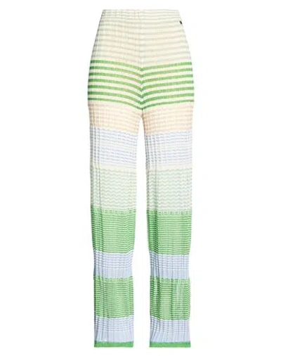 Liu •jo Woman Pants Light Green Size L Viscose, Polyester, Polyamide