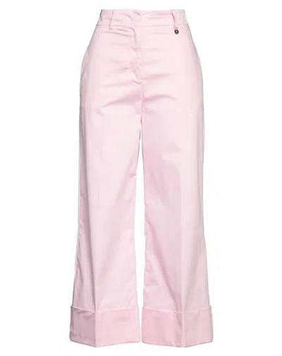 Liu •jo Woman Pants Light Pink Size 8 Cotton, Elastane