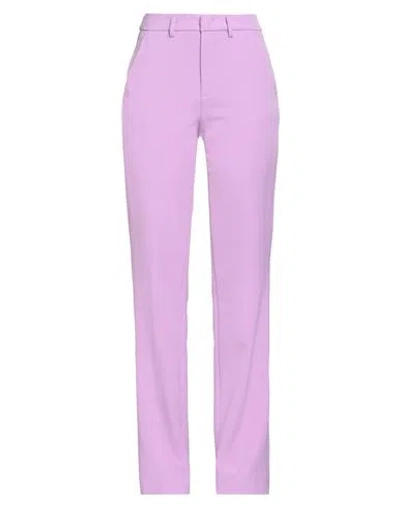 Liu •jo Woman Pants Lilac Size 10 Polyester, Elastane In Purple