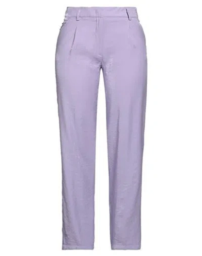 Liu •jo Woman Pants Lilac Size 10 Viscose, Polyester In Purple