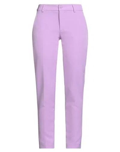 Liu •jo Woman Pants Lilac Size 8 Polyester, Elastane In Purple