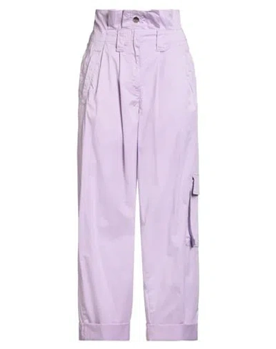 Liu •jo Woman Pants Lilac Size M Cotton, Elastane In Brown
